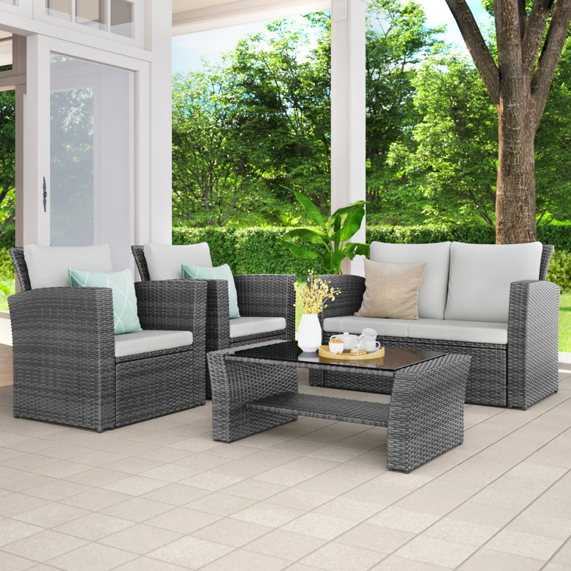 Wayfair rattan garden corner sofa sale